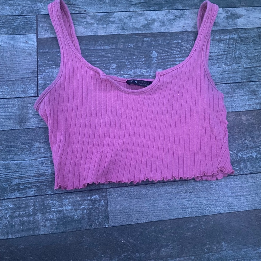 Tiny Pink Cropped Shein Tank size Medium